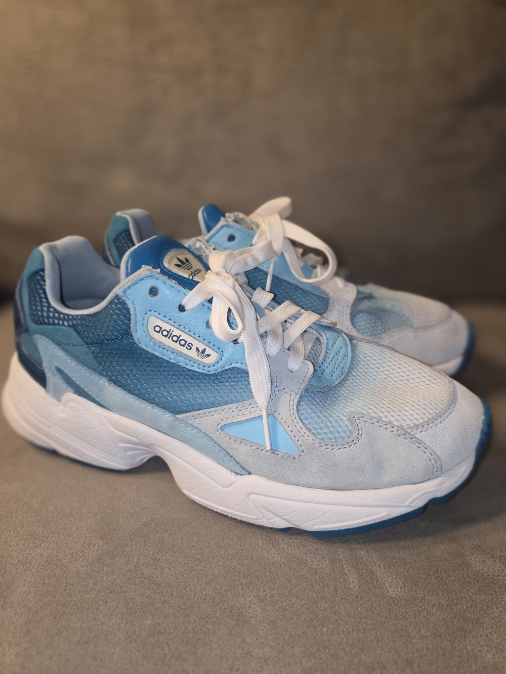 adidas Women's Light and Teal Blue Gradient Sneakers